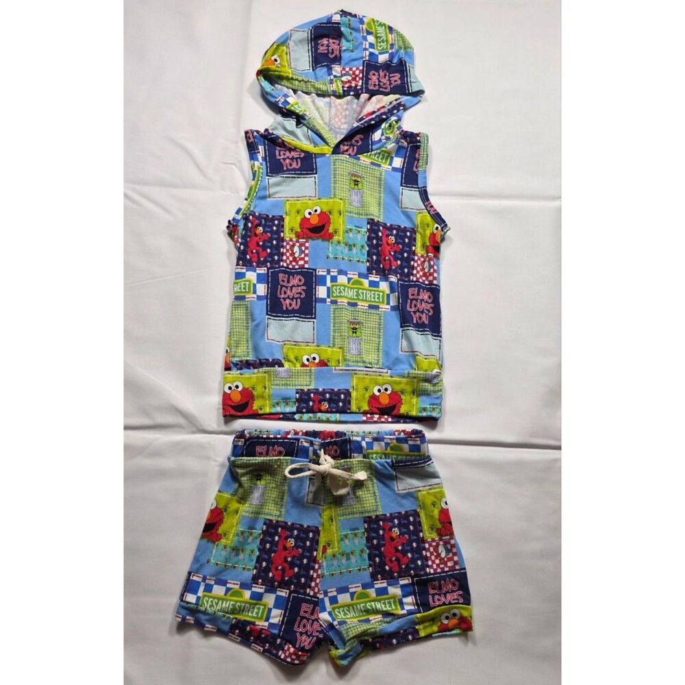 Little Glow Kids 18-24M Bamboo Character Hooded 2pc Pajama Shorts Set